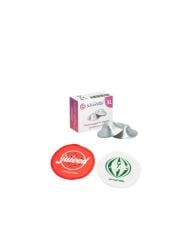 Silverette® XL Orijinal Gümüş Göğüs Ucu Koruyucu Kapakları +Mamélie® Doğal Yıkanabilir Gece Parlayan Göğüs Pedi Bambu Doğal 8'li